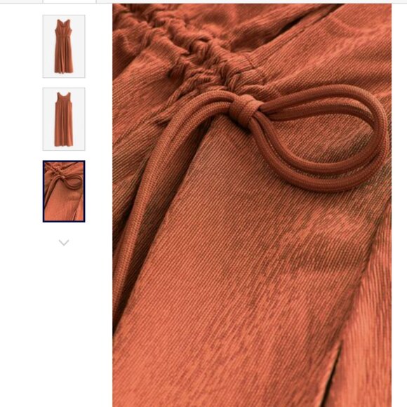 Athleta Echo Sleeveless Midi Dress NWOT in Rust - Picture 3 of 3
